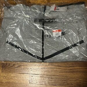 Nike Light Gray Hoodie with Black Logo